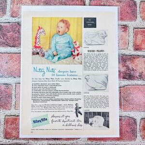1949 Nitey‎ Nite Baby Sleepers - Original Retro PRINT AD